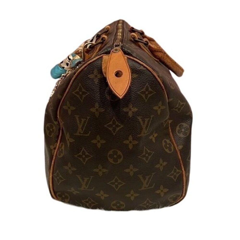 Louis Vuitton Vintage Speedy 35 Satchel Shoulder Bag Brown Monogram Chic Luxury - Picture 8 of 16